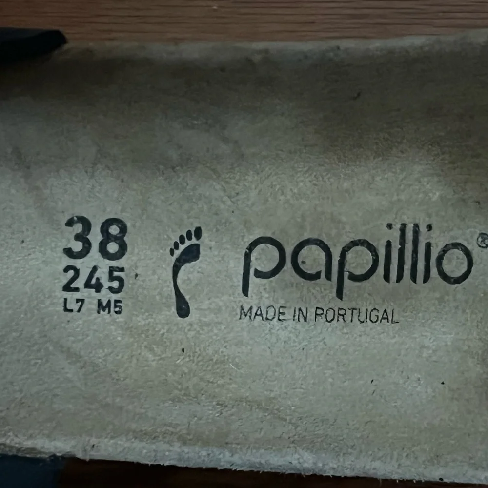 NWT Papillo Birkenstock Soley Leather Modern Boho Euro Minimalist Wedge Sandal